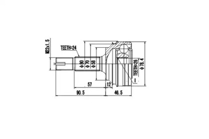 Шарнирный комплект AYWIPARTS AW1510167