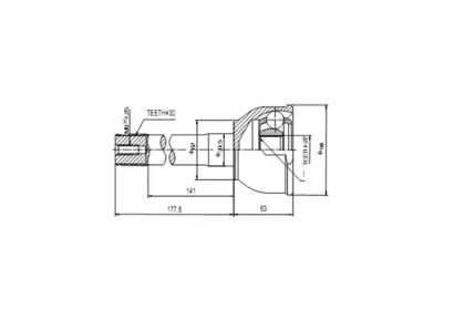 Шарнирный комплект AYWIPARTS AW1510169