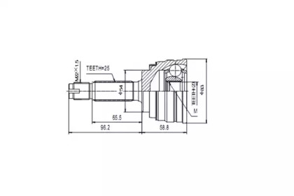 Шарнирный комплект AYWIPARTS AW1510172