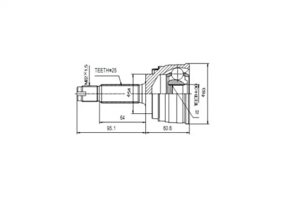 Шарнирный комплект AYWIPARTS AW1510173