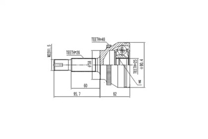 Шарнирный комплект AYWIPARTS AW1510183A