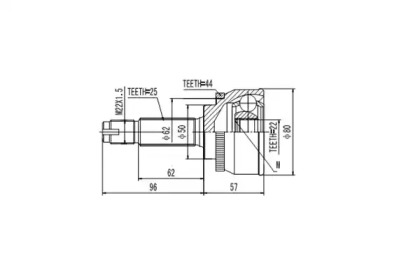 Шарнирный комплект AYWIPARTS AW1510184A