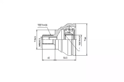 Шарнирный комплект AYWIPARTS AW1510196