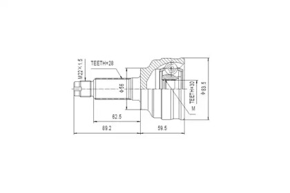 Шарнирный комплект AYWIPARTS AW1510202