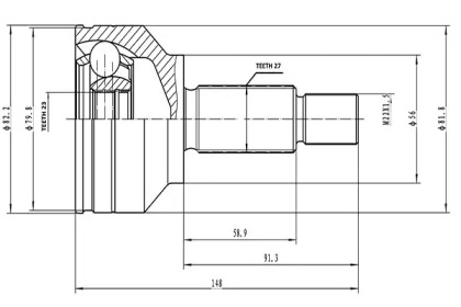 Шарнирный комплект AYWIPARTS AW1510209