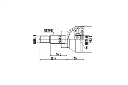 Шарнирный комплект AYWIPARTS AW1510214