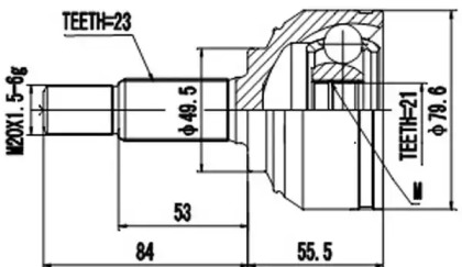 Шарнирный комплект AYWIPARTS AW1510216