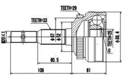 Шарнирный комплект AYWIPARTS AW1510278A