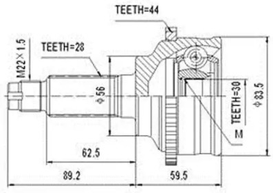 Шарнирный комплект AYWIPARTS AW1510373A