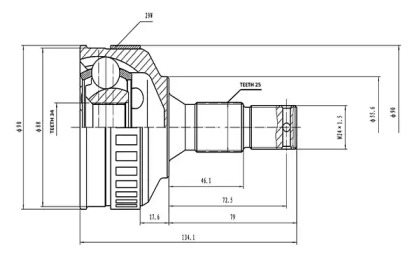 Шарнирный комплект AYWIPARTS AW1510474A