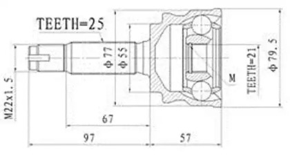 Шарнирный комплект AYWIPARTS AW1510521