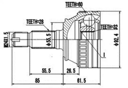 Шарнирный комплект AYWIPARTS AW1510679A