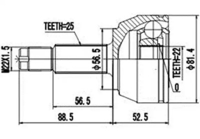 Шарнирный комплект AYWIPARTS AW1510773