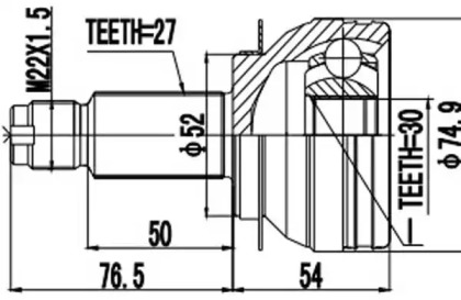 Шарнирный комплект AYWIPARTS AW1510796