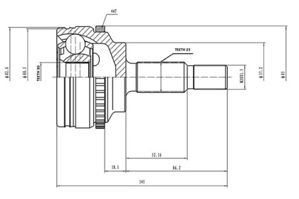 Шарнирный комплект AYWIPARTS AW1510861A