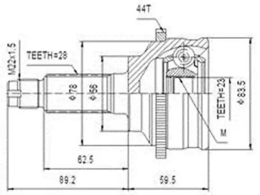 Шарнирный комплект AYWIPARTS AW1510885A