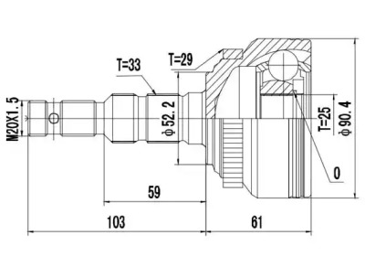 Шарнирный комплект AYWIPARTS AW1511115A