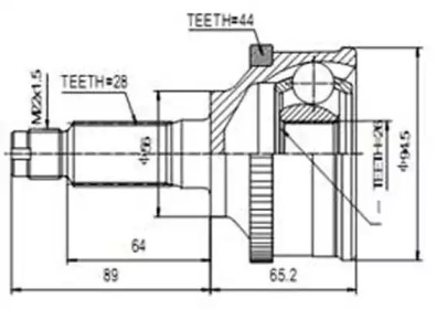 Шарнирный комплект AYWIPARTS AW1511165A