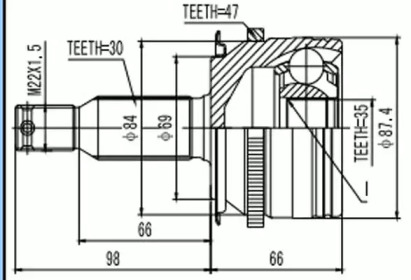 Шарнирный комплект AYWIPARTS AW1511205A