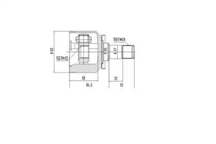 Шарнирный комплект AYWIPARTS AW1520132