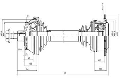 Вал AYWIPARTS AW1530307A