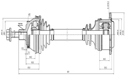 Вал AYWIPARTS AW1530928A