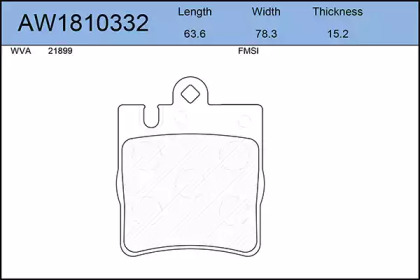 Комплект тормозных колодок AYWIPARTS AW1810332