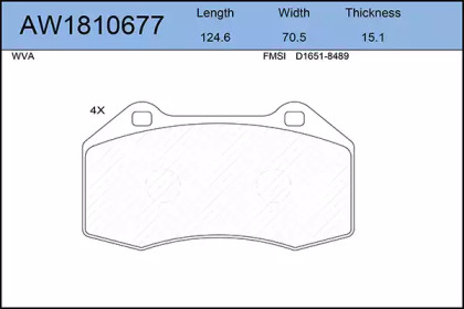 Комплект тормозных колодок AYWIPARTS AW1810677