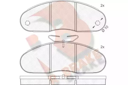Комплект тормозных колодок R BRAKE RB0316