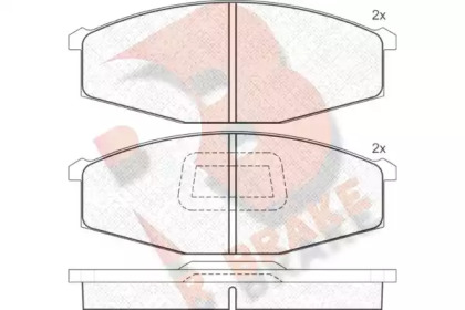 Комплект тормозных колодок R BRAKE RB0376