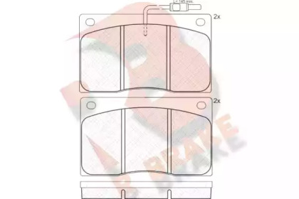 Комплект тормозных колодок R BRAKE RB0544