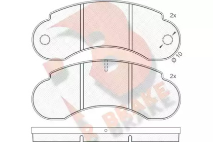 Комплект тормозных колодок, дисковый тормоз R BRAKE RB0558