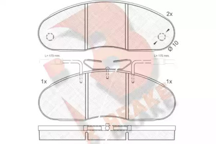 Комплект тормозных колодок R BRAKE RB0560