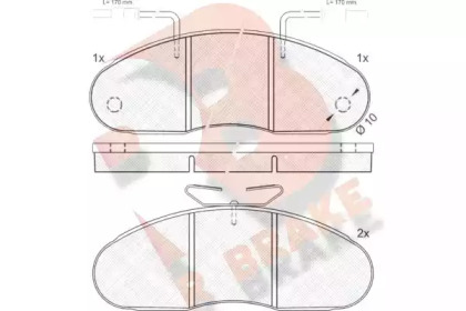 Комплект тормозных колодок R BRAKE RB0561