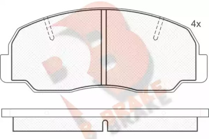 Комплект тормозных колодок R BRAKE RB0604