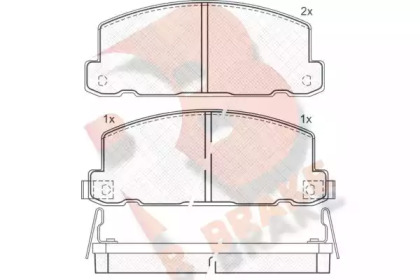 Комплект тормозных колодок R BRAKE RB0610