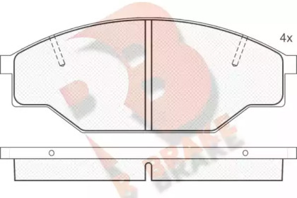 Комплект тормозных колодок R BRAKE RB0614