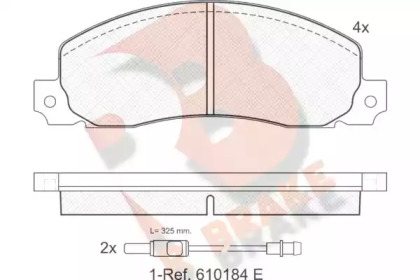 Комплект тормозных колодок R BRAKE RB0620