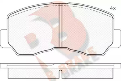 Комплект тормозных колодок R BRAKE RB0623