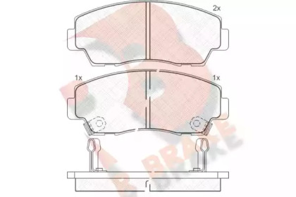 Комплект тормозных колодок R BRAKE RB0636