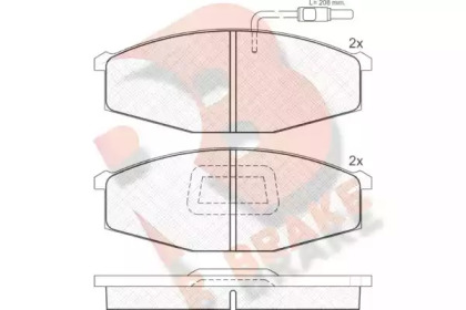 Комплект тормозных колодок R BRAKE RB0694