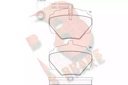 Комплект тормозных колодок R BRAKE RB0702