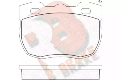 Комплект тормозных колодок R BRAKE RB0800