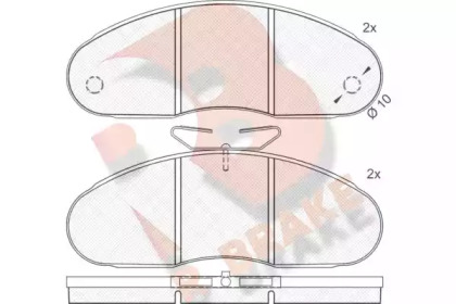 Комплект тормозных колодок R BRAKE RB0813