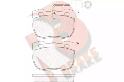 Комплект тормозных колодок R BRAKE RB0839