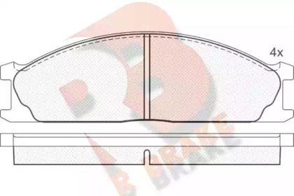 Комплект тормозных колодок R BRAKE RB0884