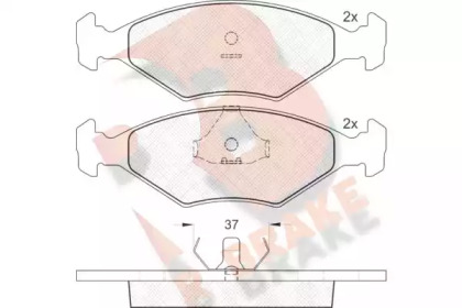 Комплект тормозных колодок R BRAKE RB0926