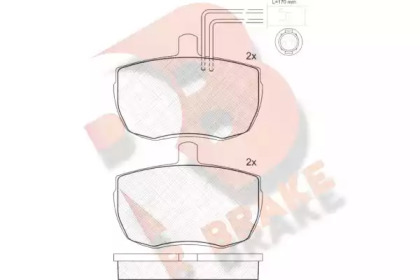 Комплект тормозных колодок R BRAKE RB0935