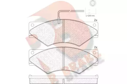 Комплект тормозных колодок R BRAKE RB0965