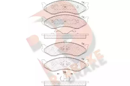 Комплект тормозных колодок R BRAKE RB0968